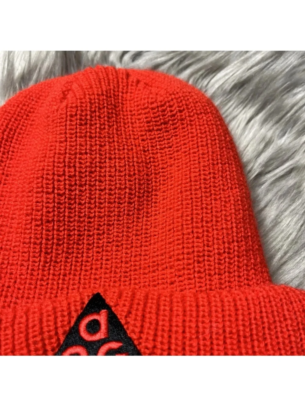 Nike ACG Orange Knit Beanie One Size Wool Blend